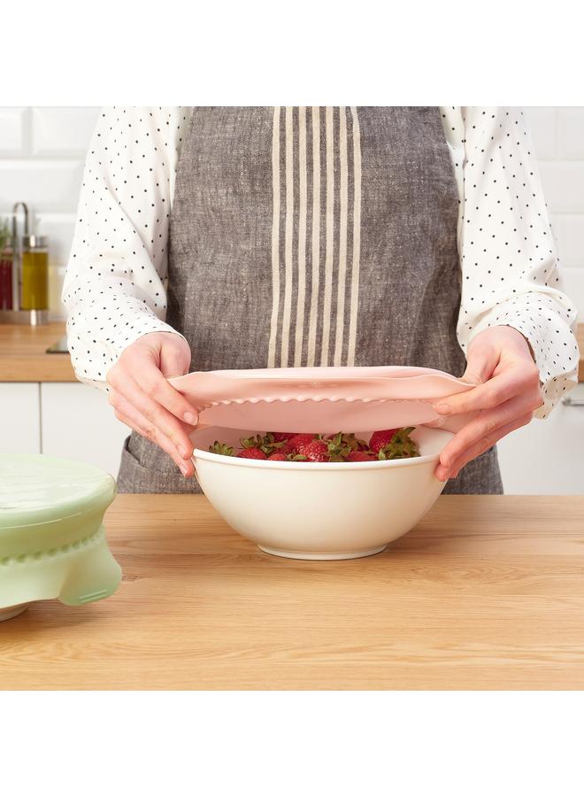 زبون غطاء طعام، مجموعة من قطعتين، سيليكون - Image 4