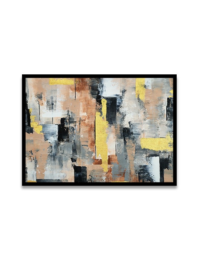 ماركتنا لوحة جدارية قماشية فنية لتزيين الحائط بتصميم تجريدي مع برواز اسود مجوف مقاس 120x80سم قطعة واحدة - Image 2