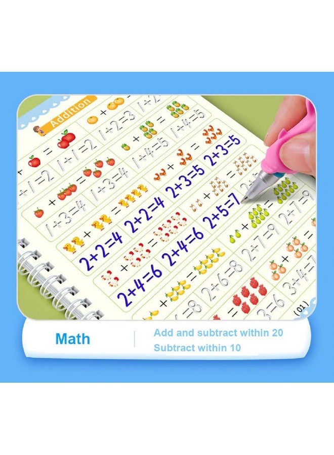 vGRASSP VGRASSP Magic Writing Copybook Doodle and Scribble Toy Book Set Plastic and Cardboard Made Fun Learning Toy with 4 Toy Books 1 Pen 10 Refills 1 Grip - Early Learners Boys and Girls  - Image 4