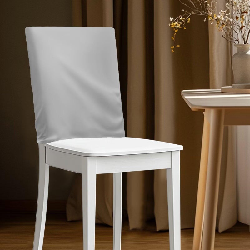 Cugasmaru Grey Cover for Chair Back Dining Chair Covers Set of 4 Soft Chair Back Covers Stretchable High Back Chair Aesthetic Cover Back Chair Covers Washable Dining Room Chair Covers 20 x 19 Inch - Image 2