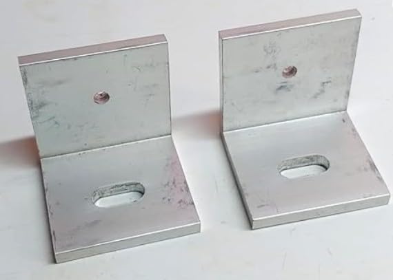 Aluminium LShaped Mounting Bracket 50mm x 50mm x 50mm 5mm Thick with 6mm Hole 8x16 Slot Pack of 2 