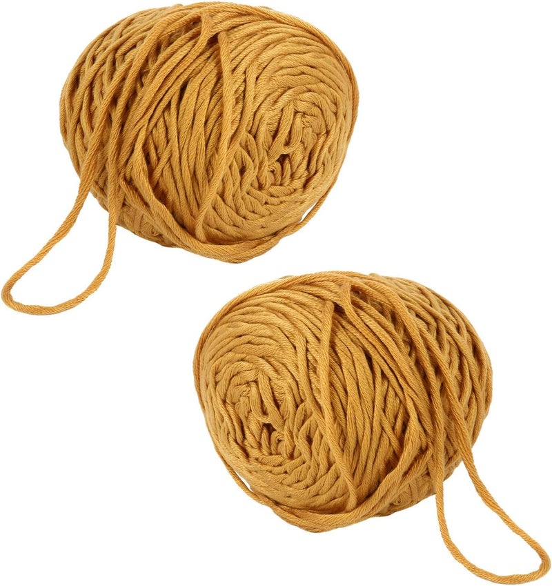 WOONEKY 2pcs Strand Solid Color Milk Cotton Yarn Soft Warm Knitting Wool for DIY Crafts Lightweight Colored Wool for Crochet Scarf Hat and Handmade Projects - Image 1