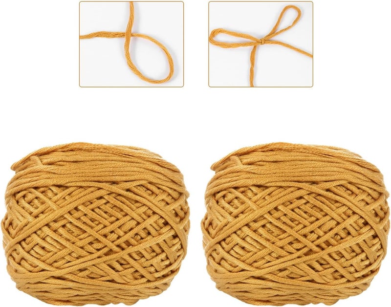 WOONEKY 2pcs Strand Solid Color Milk Cotton Yarn Soft Warm Knitting Wool for DIY Crafts Lightweight Colored Wool for Crochet Scarf Hat and Handmade Projects - Image 5