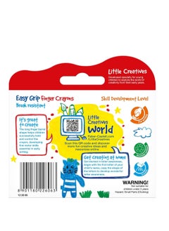 Creativity for Kids Creativity for Kids Little Creatives 6 Easy Grip Finger Crayons - Toddler-Friendly Art Supplies, Non-Toxic Crayons for Kids, Creative Play, Gift for Children  - Image 3