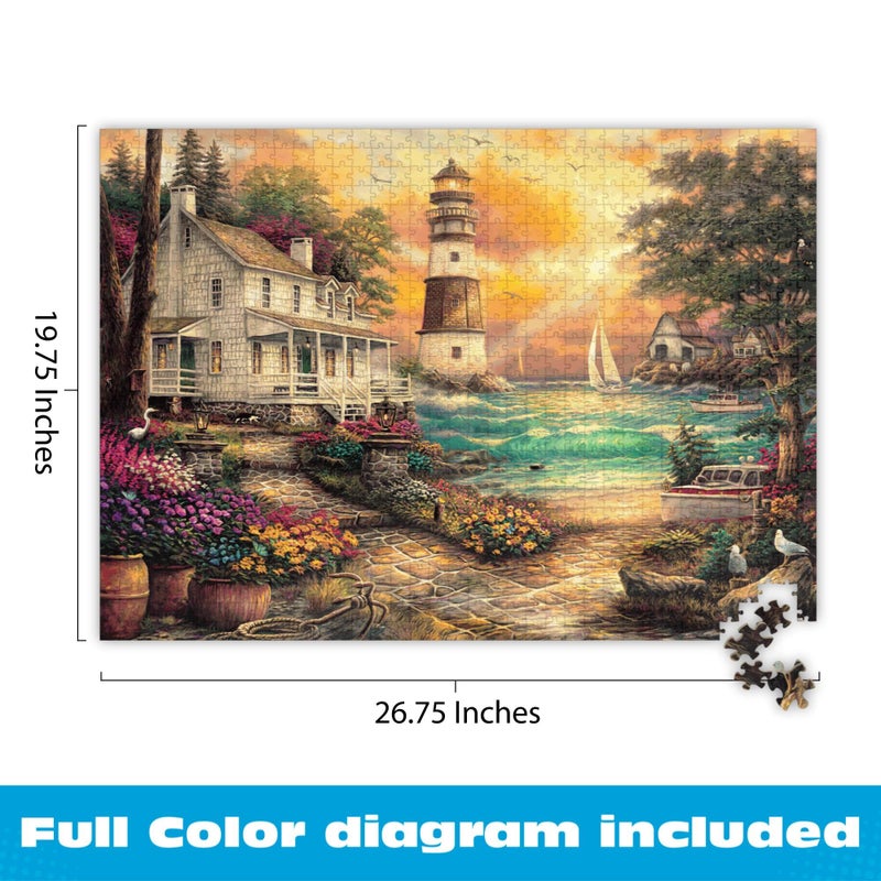 Buffalo Games - Chuck Pinson - Cottage by the Sea - 1000 Piece Jigsaw Puzzle For Adults -Challenging Puzzle Perfect for Game Nights - Finished Size is 26.75 x 19.75 - Image 3