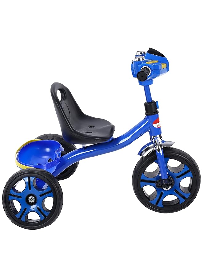 BABY PLUS Infans Kids Tricycle Rider With Adjustable Seat Storage Basket Premium Quiet Wheels Non Slip Handle Blue Bp9496 Blue - Image 2