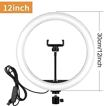 ADZOY Premium Professional LED Ring Light 12" (30cm- USB Wired) with 6.9 (210 CM) Feet Tripod and Lapel Collar Mic for Reels Shorts TIK-Tok Calligraphy Photography Videography - Image 3