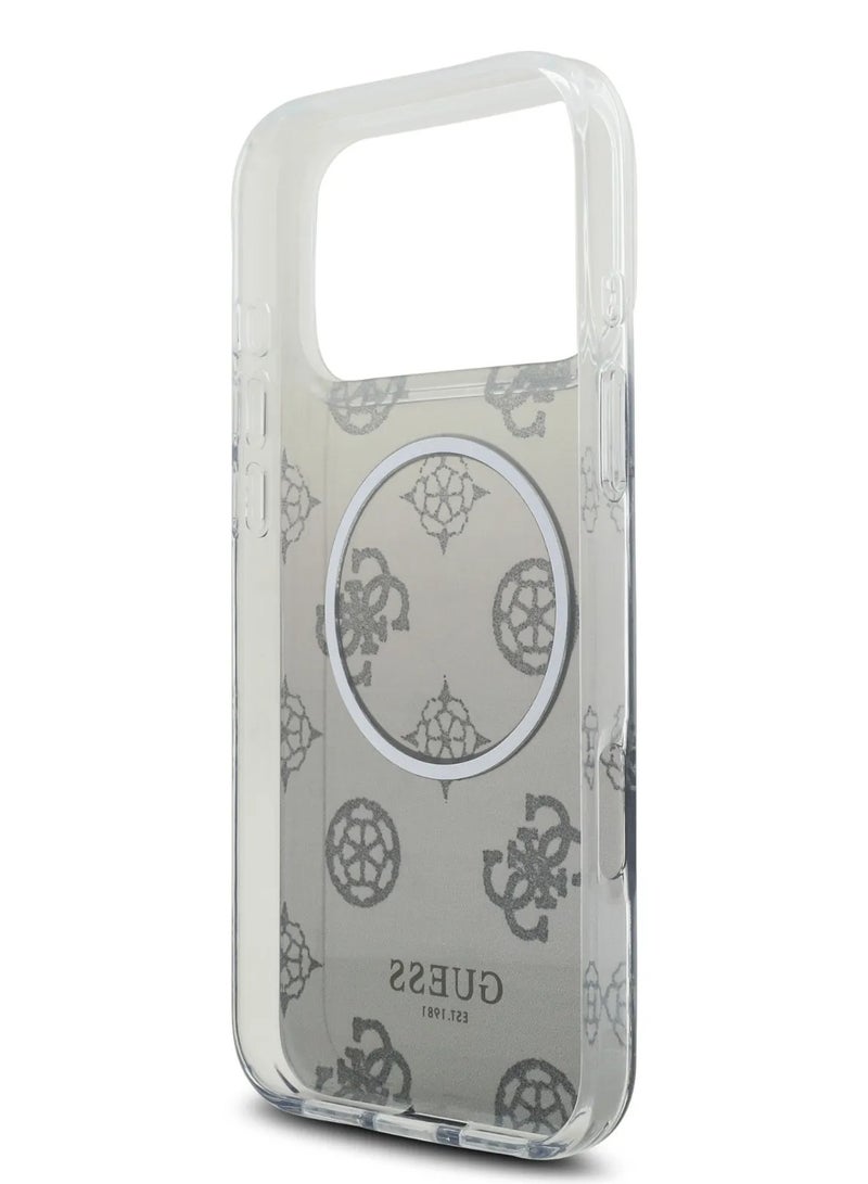 GUESS iPhone 17 Pro Max MagSafe Case / PC+TPU Case With Gradient Peony & Glitter Pattern - Black - Image 3