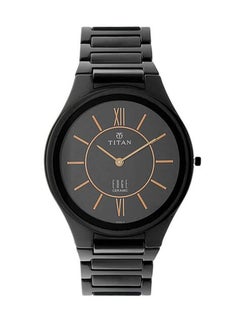 TITAN Edge Ceramic Black Dial Analog Watch For Men 1696Nc01  - Image 1