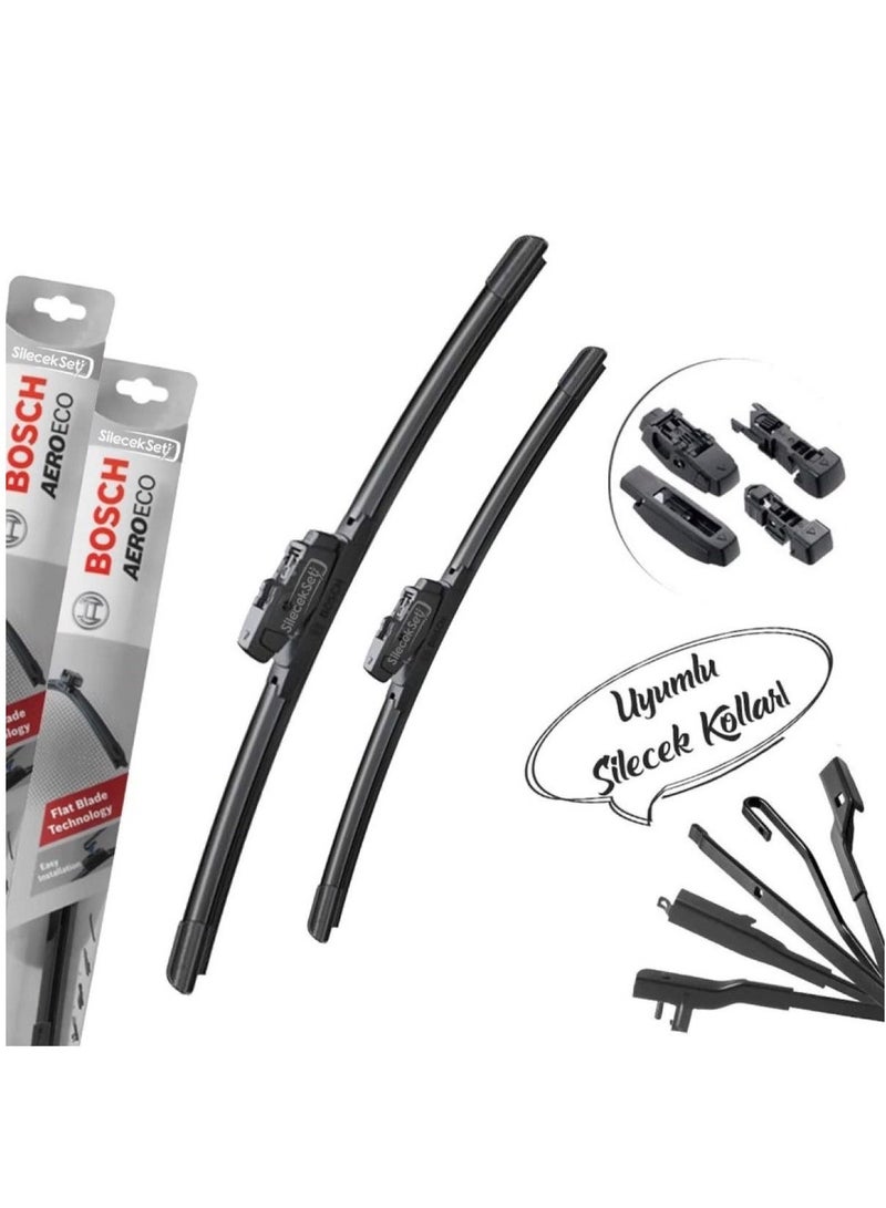 BOSCH Aeroeco Front Window Wiper Blades Driver Side And Passenger side For Honda Accord Jul. 2008 - Dec. 2015 - Image 3