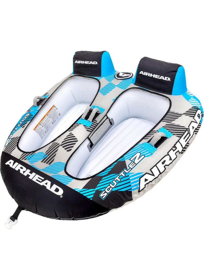 Airhead Airhead AHT50190BBK Scuttle 2Rider Towable Tube  BlueBlack 