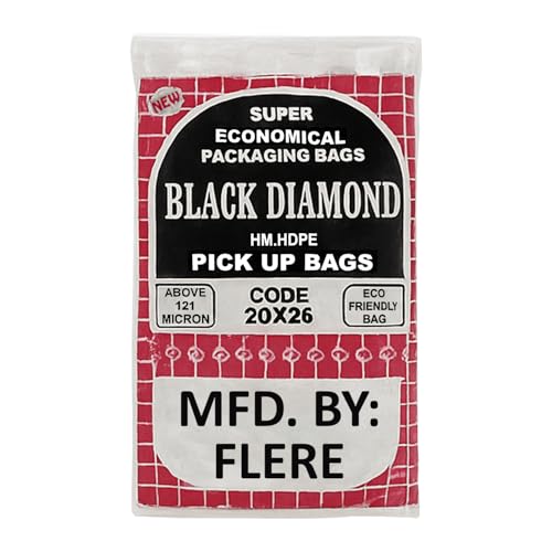 Flere Dustbin Bags for Home, Kitchen & Office | Garbage Bags Approx- 50 Pcs Pack | Black Disposable Poly Bags for Wet & Dry Waste (Size: 20x26 Inch, Fits 30L Bins) (Pack of 1) - Image 1