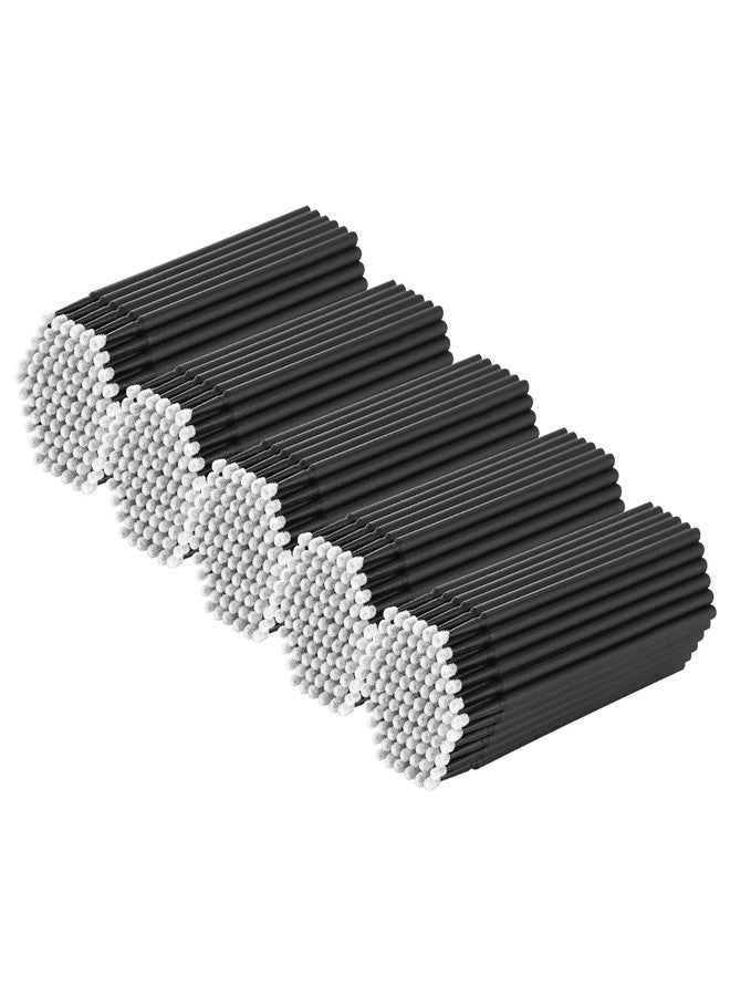 Cuttte 500PCS Disposable Micro Swabs for Eyelash Extension, Micro Applicators Eyelash Swabs for Makeup Application Black (Head Diameter: 2.0mm) - Image 1