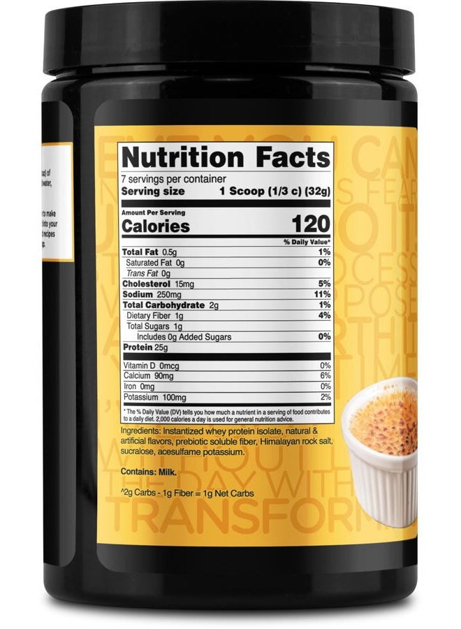 TransformHQ Whey Protein Isolate (WPI) Vanilla Creme Brulee Flavored 7 Servings - Preformance Protein Powder - Image 4