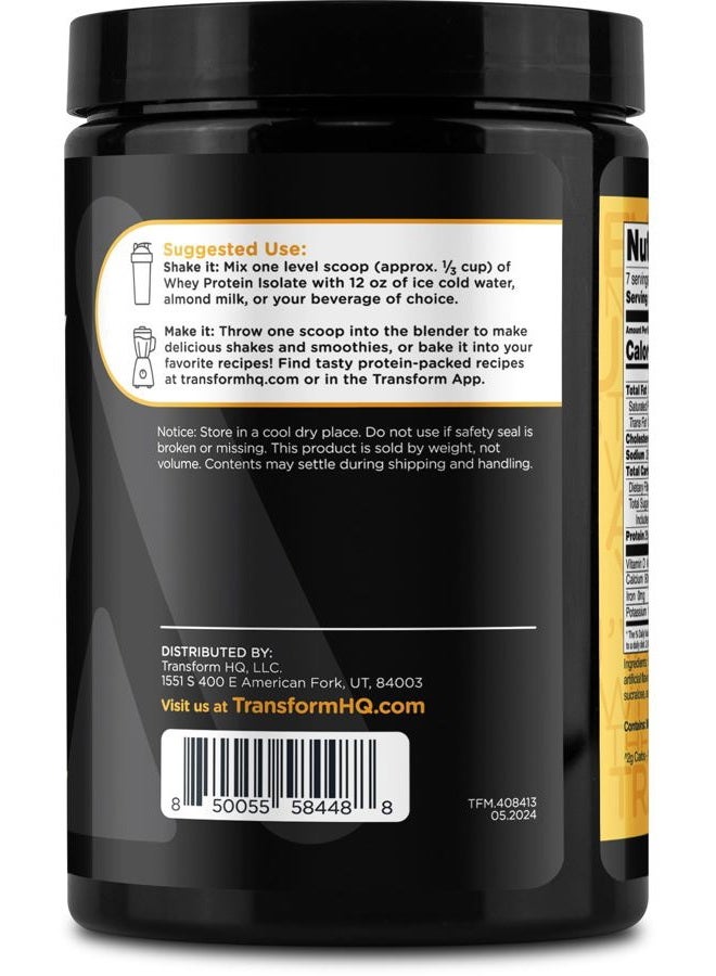 TransformHQ Whey Protein Isolate (WPI) Vanilla Creme Brulee Flavored 7 Servings - Preformance Protein Powder - Image 3