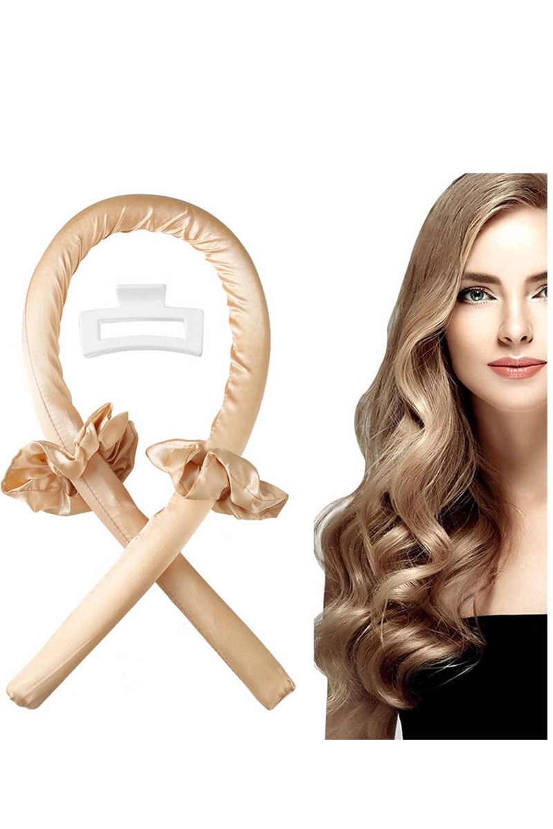 Heatless Curling Headband – Silk Ribbon Hair Rollers for Overnight Curls with Hair Clips & Scrunchie (Multi-Color Options) - Image 1