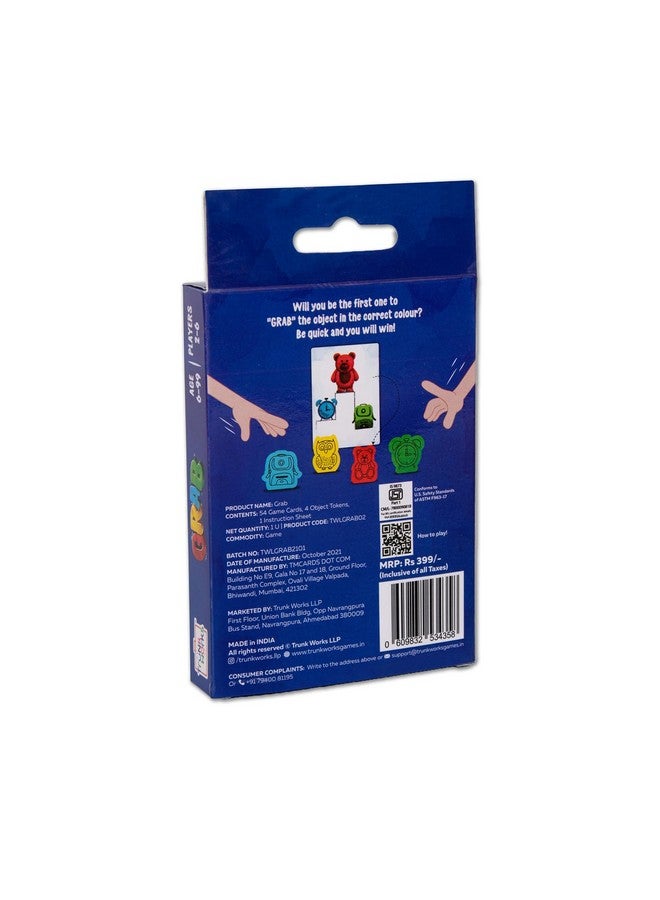 Trunk Works Grab - A Game of Quick Reflexes for Kids by Trunkworks | Fun Family Card Game for Kids Ages 6 + Years | Develops Reflex, Hand Eye Coordination, Focus - Image 2