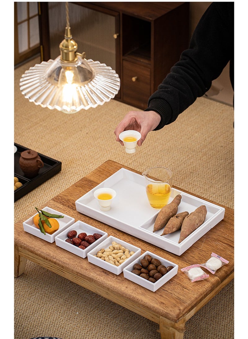 GuRiver Multi-Functional White Portioning Tray - Perfect For Tea, Snacks And Dried Fruits, Enhancing Your Leisure Time, Used For Portioning Bowls And Platters At Events And Parties, Movable Fries And Sauces, Fruits, Vegetables, Candies And Snacks - Image 4