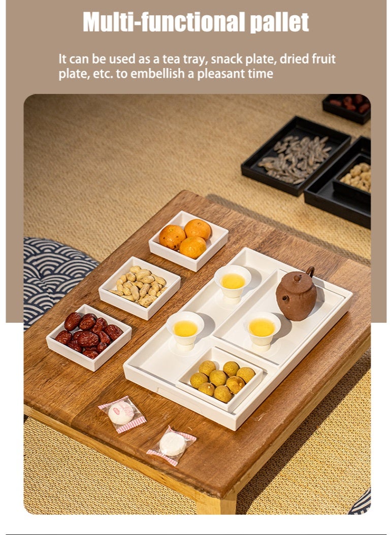 GuRiver Multi-Functional White Portioning Tray - Perfect For Tea, Snacks And Dried Fruits, Enhancing Your Leisure Time, Used For Portioning Bowls And Platters At Events And Parties, Movable Fries And Sauces, Fruits, Vegetables, Candies And Snacks - Image 2