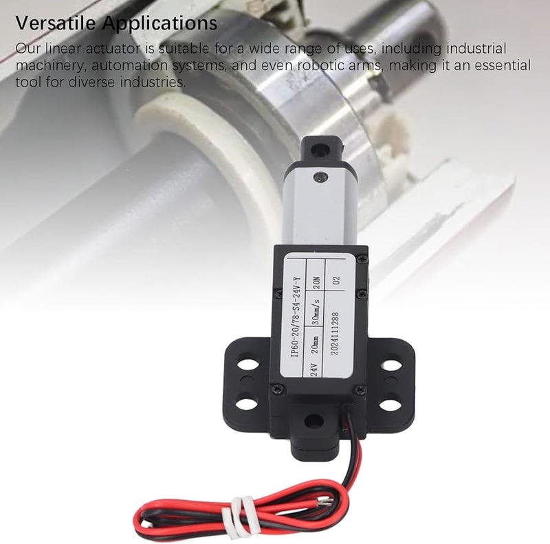 24V 20N 20mm Stroke Electric Micro Linear Actuator with Safety Features for Industrial Automation - Image 4
