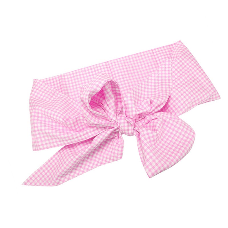 Newborn Swaddle Wrap 100% Natural Cotton Soft - Big Bowknot Plaid Design Infant Blanket for Newborn Photo Shoot Maternity Photo Prop - Image 5