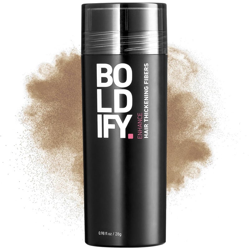 BOLDIFY Hair Fibers (28g) - Fill In Thinning and Fine Hair for an Instantly Fuller, Thicker Look - 14 Shades for Women & Men - Dark Blonde