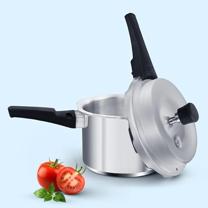 DELICI Pressure Cooker Dripless 3 Litre Nib Adpc3E  Superior Virgin Aluminium  Smart Spillage Control  Quick Heating Induction Base  LeadFree Safety Valve  Heat Proof Bakelite Handle - Image 3