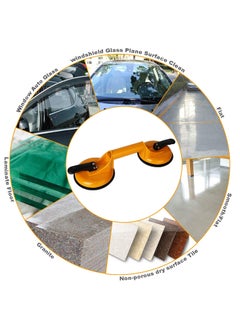 KPS KPS Aluminium Suction Lifter Heavy Duty Aluminum Glass Suction Cup Tile Suction Cup Lifter Moving Glass Pad for Lifting Dent Puller Multicolor 2 pcs  - Image 5
