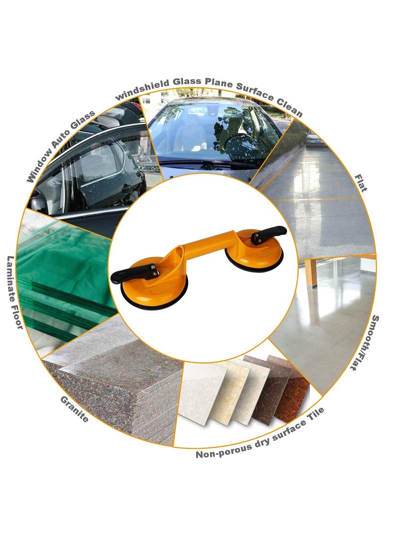 KPS KPS Aluminium Suction Lifter Heavy Duty Aluminum Glass Suction Cup Tile Suction Cup Lifter Moving Glass Pad for Lifting Dent Puller Multicolor 2 pcs  - Image 5