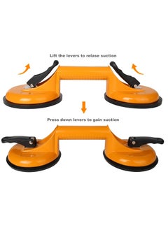 KPS KPS Aluminium Suction Lifter Heavy Duty Aluminum Glass Suction Cup Tile Suction Cup Lifter Moving Glass Pad for Lifting Dent Puller Multicolor 2 pcs  - Image 4