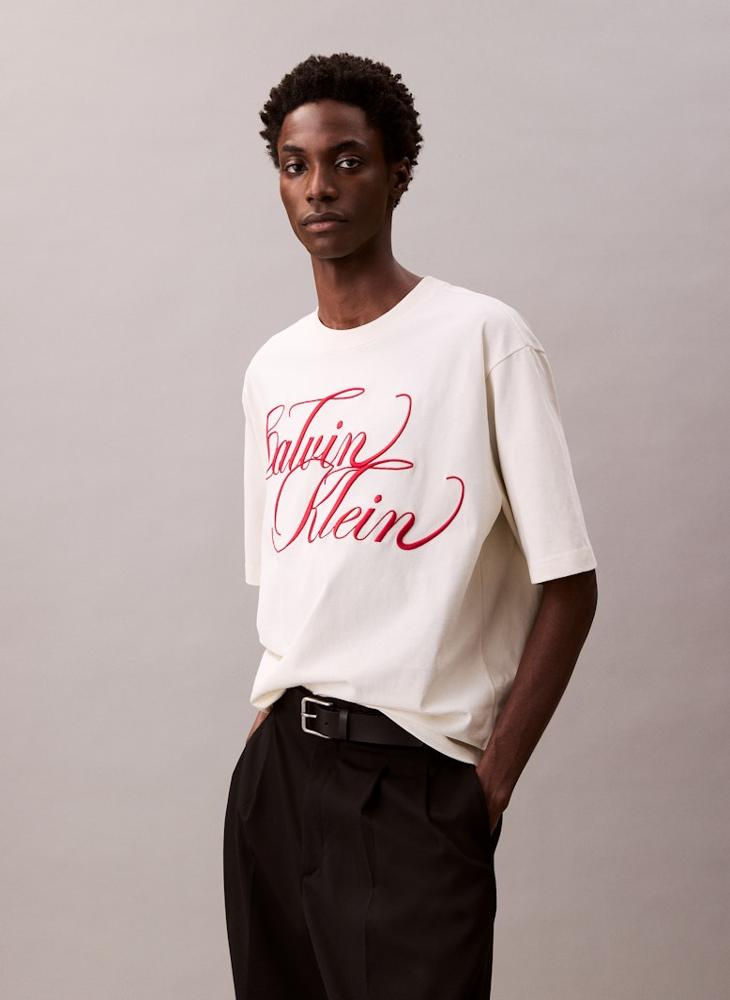 CALVIN KLEIN Graphic Crew Neck T-Shirt - Image 1