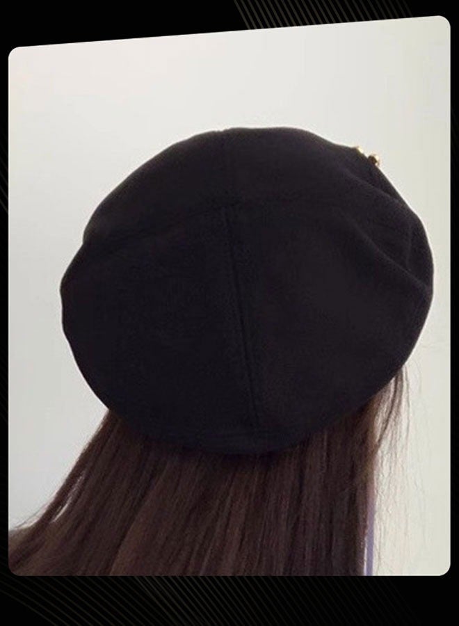 Joychic Classic Solid Color Love Pattern Women Versatile Beret Trendy Vintage Hat for Ladies Girls - Image 3