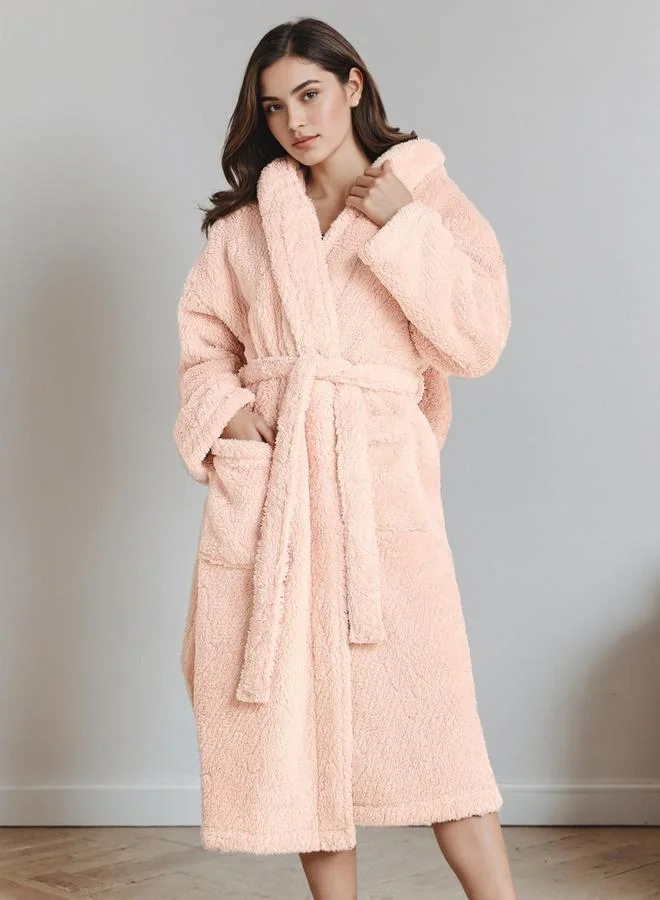 سبلاش فيڤ Hooded Robe Knee Length with Belt