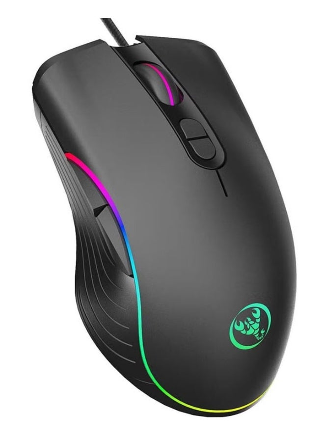 RGB Gaming Mouse, 4 DPI (1000/1600/3200/6400) Optical LED Mouse wired with 7 Buttons RGB Marquee LED, Ideal for Laptop PC and Computer Games - Image 1