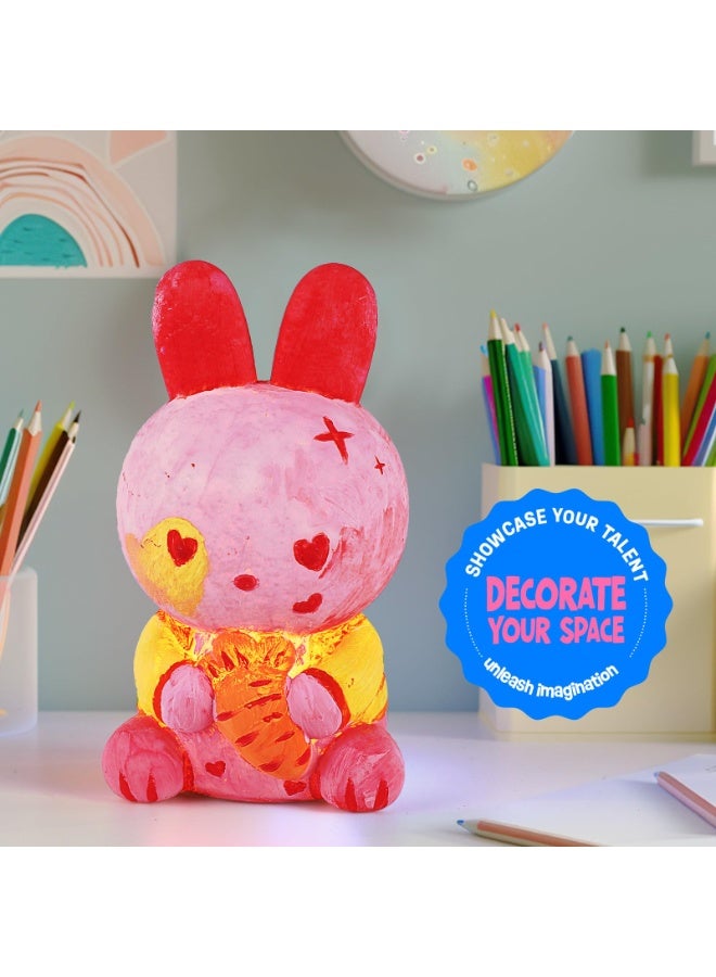 ONE TO FOUR Paint Own Bunny Lamp Kit, Art Supplies Arts & Crafts Kit, Painting kit for Kids 6-12, Arts and Crafts for Kids Ages 8-12, Toys Girls Boy Birthday Gift Ages 6 7 8 9 10 11 12+ - Image 5