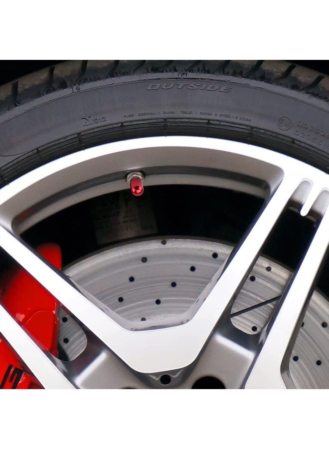 HERIOS Tire Valve Stem Caps, 4 Pcs Anodized Aluminum Tire Valve Cap Set Corrosion Resistant Universal for Cars, SUVs, Bike, Trucks and Motorcycles, Car Wheel & Tire Exterior Accessories (Red) - Image 4