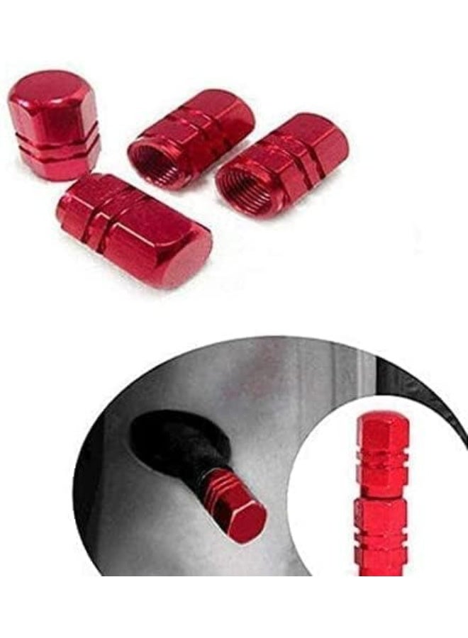HERIOS Tire Valve Stem Caps, 4 Pcs Anodized Aluminum Tire Valve Cap Set Corrosion Resistant Universal for Cars, SUVs, Bike, Trucks and Motorcycles, Car Wheel & Tire Exterior Accessories (Red) - Image 5