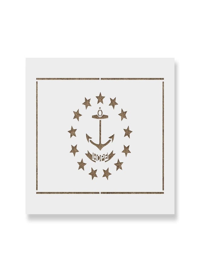 Stencil Revolution Rhode Island State Flag Stencil Template for Walls and Crafts - Reusable Stencils for Painting in Small & Large Sizes - Image 1