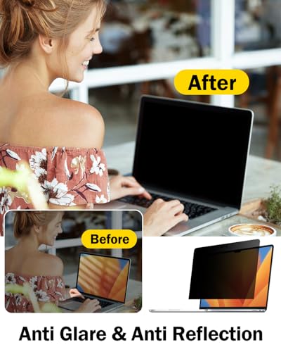 FFORITO F FORITO 15.6 Inch Laptop Privacy Screen Protector, 360° Anti Peeping and Anti Glare Laptop Privacy Shield Compatible with 15.6" HP/Lenovo/Dell/Acer/ASUS/Thinkpad with 16:9 Aspect Ratio - Image 4