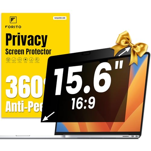 FFORITO F FORITO 15.6 Inch Laptop Privacy Screen Protector, 360° Anti Peeping and Anti Glare Laptop Privacy Shield Compatible with 15.6" HP/Lenovo/Dell/Acer/ASUS/Thinkpad with 16:9 Aspect Ratio - Image 1