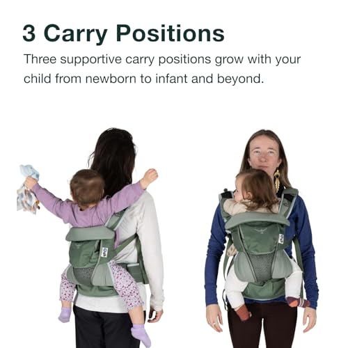Osprey Poco Soft Convertible Baby Carrier for Newborns - Ergonomic Toddler Sling, Koseret Green - Image 4