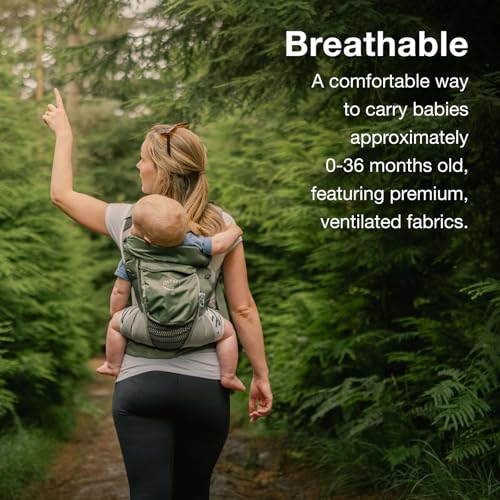 Osprey Poco Soft Convertible Baby Carrier for Newborns - Ergonomic Toddler Sling, Koseret Green - Image 3
