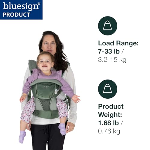 Osprey Poco Soft Convertible Baby Carrier for Newborns - Ergonomic Toddler Sling, Koseret Green - Image 2