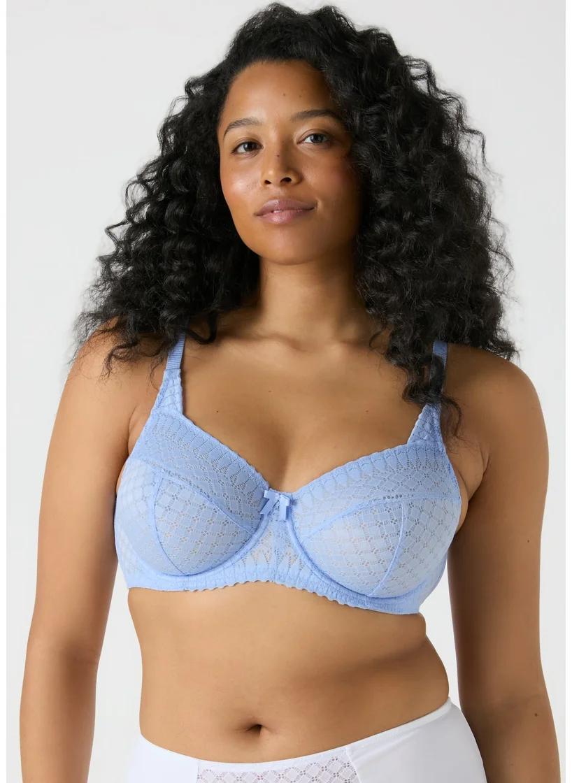 Matalan Blue DD+ Stretch Lace Bra