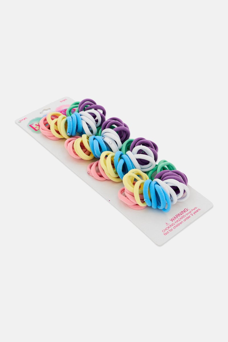 Expressions Women 100 Pieces Ponyos With Stones Hair Elastics, Multicolor - Image 2