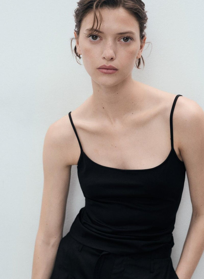 MANGO Spaghetti Strap Top  - Image 1