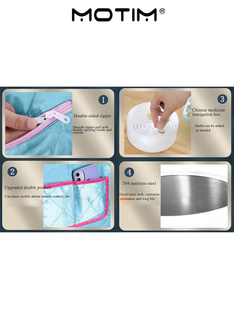موتيم غرفة ساونا البخار الشخصية خيمة ساونا محمولة قابلة للطي منزلية مع جهاز تحكم عن بعد وآلة تبخير الجسم القابلة للتعديل بدرجة حرارة البخار الذكية سعة 2 لتر للاسترخاء - Image 5
