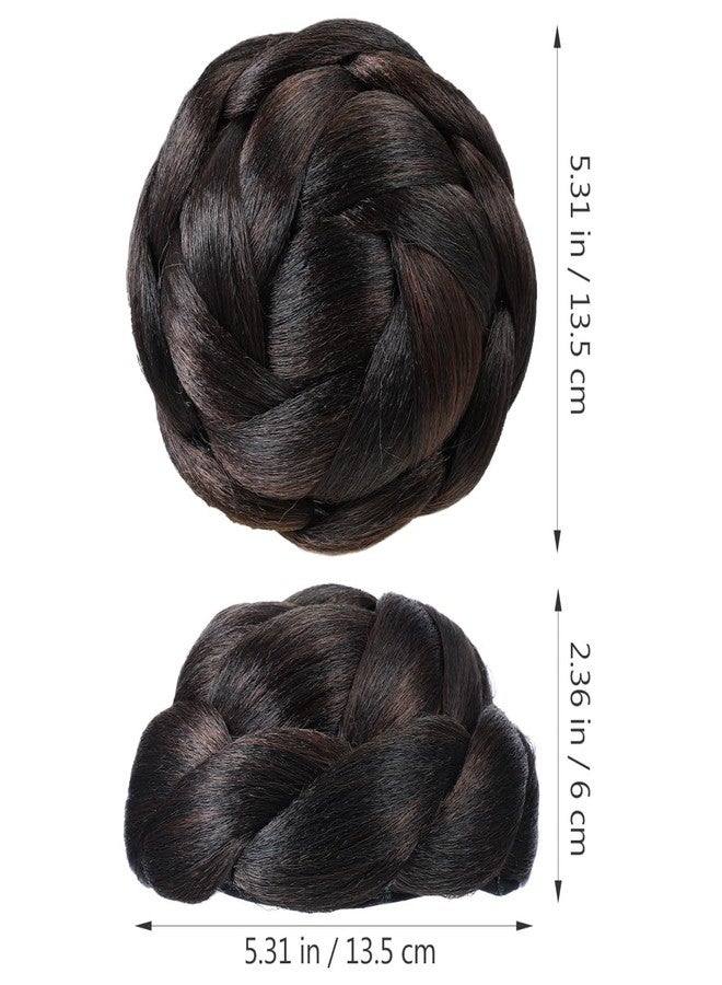 كالوري كعكة شعر مضفرة من كالوري، كعكات شعر بشري لتطويل الشعر، شعر مستعار أفرو، ذيل حصان مضفر، تسريحة شعر مرفوعة مضفرة للنساء ذوات البشرة السمراء، شعر مستعار مضفر للنساء - Image 4