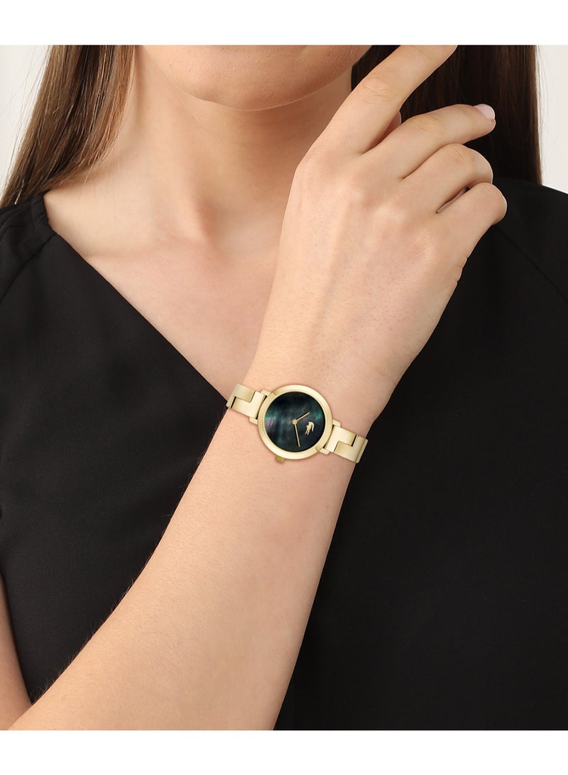 LACOSTE Round Analog Women's Black Mother Of Pearl Case Watch - 2001375 - Image 4