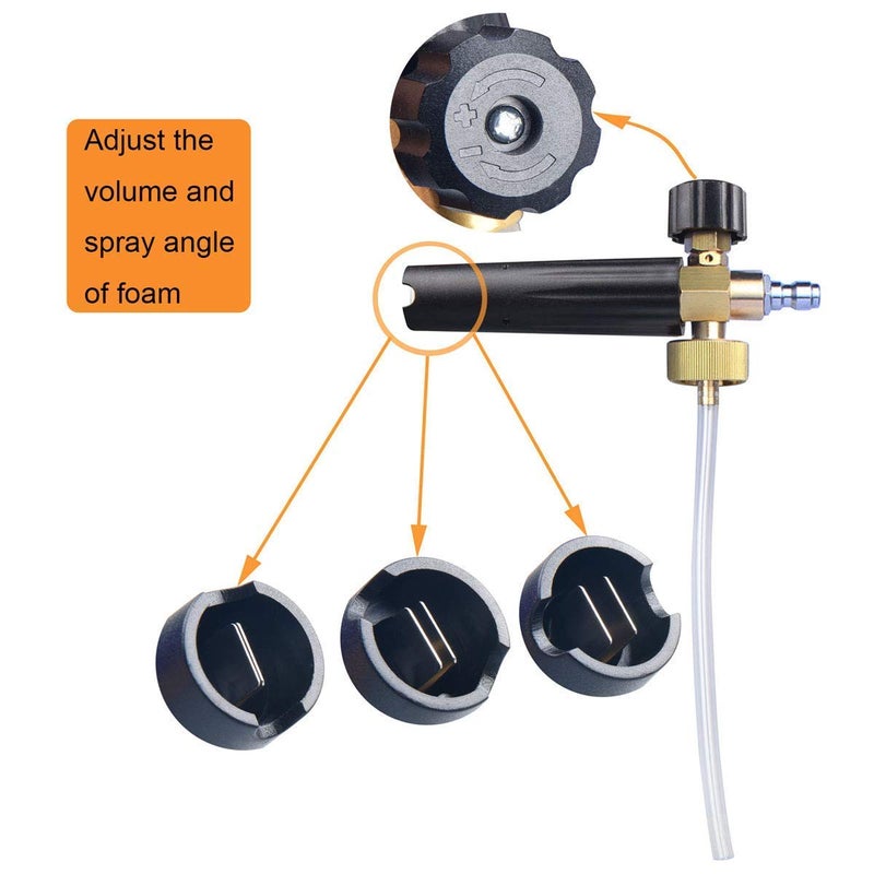 KROST Pressure Washer Gun Foam Lance Foam Cannon Adjustable Jet Wash Quick Release 5 Pressure Washer Nozzles 1000ml Foam Spray Gun - Image 3